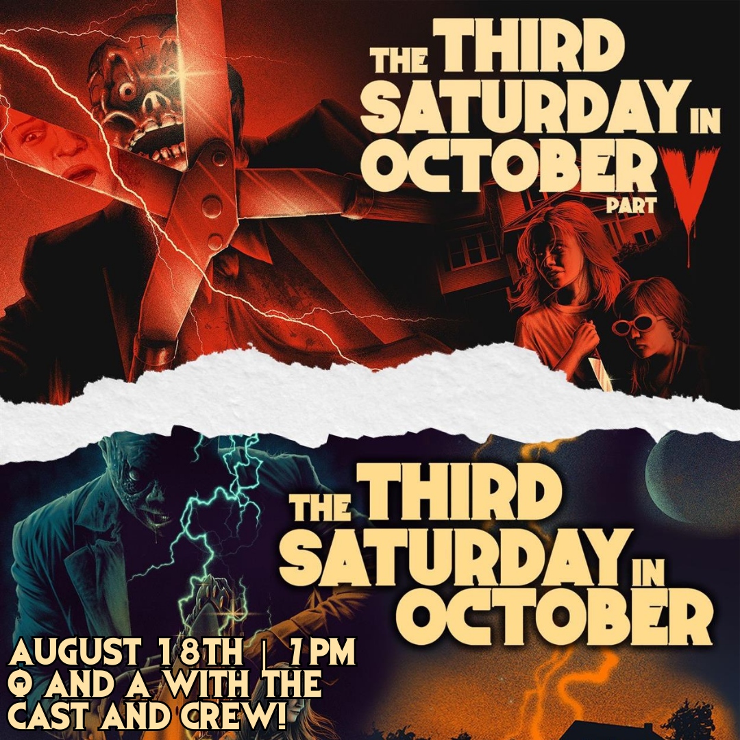 TheFridaCinema's tweet photo. Experience horror relics lost in time with a special double feature of THE THIRD SATURDAY IN OCTOBER PART V and THE THIRD SATURDAY IN OCTOBER one week from today, August 18th at 7PM! Joining us for the evening will be cast and crew from the film!
ποΈ: https://t.co/N7OFCyA8RS πͺ https://t.co/udYtZdwfD6