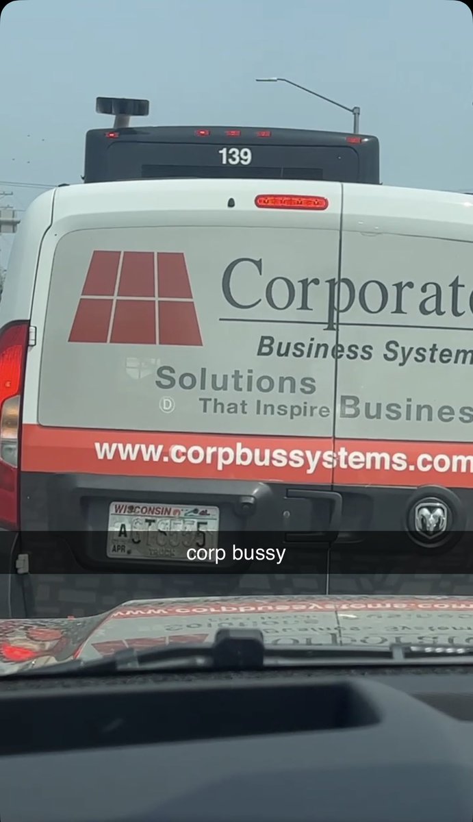 Swaxable's tweet photo. @kenklippenstein i’ve seen corpbussy in traffic. also this. wisco is a weird place https://t.co/mK2rrryBJk