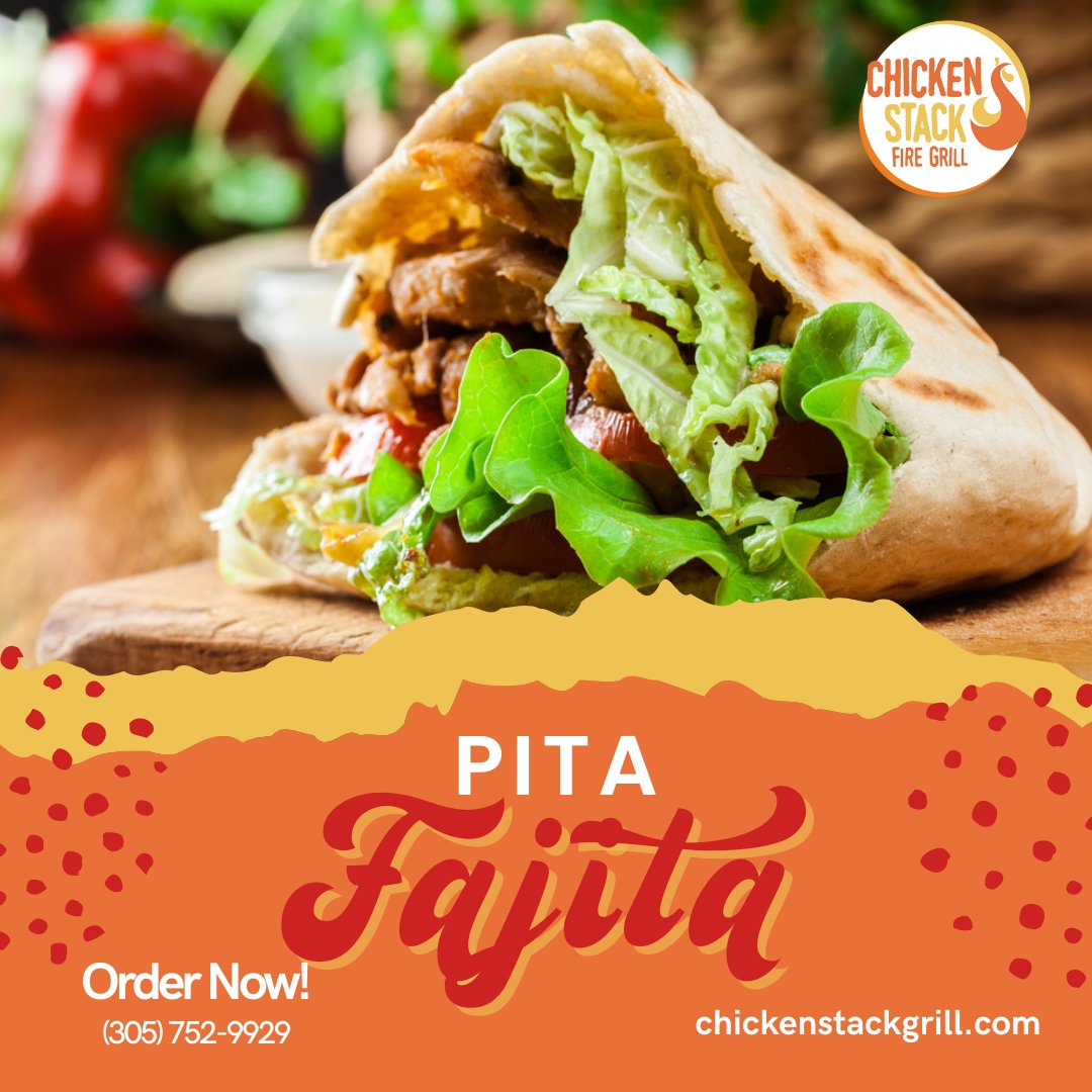ChickenStack_'s tweet photo. Sizzling flavors in every fold! 🌯🍗 Our Pita Fajita is a burst of grilled chicken, fresh veggies, and creamy goodness. Each bite takes you on a flavor adventure that will leave you craving more. Order Today! 😍🔥 #PitaFajita #wraps #fajitas #Lunch #Dinner #HealthyFastFood https://t.co/4szxspD4iq