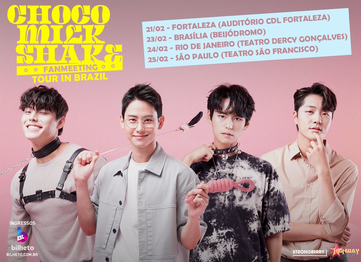 followhwstar's tweet photo. 🐶CHOCO MILK SHAKE 1ST FANMEETING TOUR IN BRAZIL 🐱

Com a presença dos quatro atores do elenco: Go Ho Jung, Lee Jae Bin, Kim Seong Hyeok e Park Seung Bin

📍 Fortaleza, Brasília, Rio de Janeiro e São Paulo
🗓 Fevereiro de 2024
🫰 Fanmeeting, Foto Individual, Foto em Grupo e Sessão de Autógrafos
🎟https://t.co/gT4Wm5SUMw
👉 Todas as informações: https://t.co/2ABya9iilh