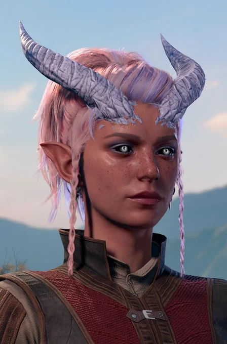 I made my tiefling warlock baby girl in BG3 🥹 
