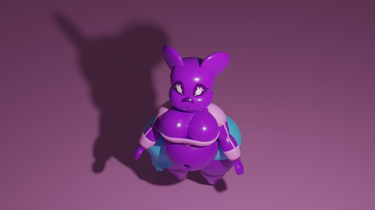 Shuhuahua5's tweet photo. Here's Jelly! My first 3D character in blender for a little project with @IceDevGames. Thanks to @ExtrudedS for all the troubleshooting. https://t.co/KqlJnHebPP