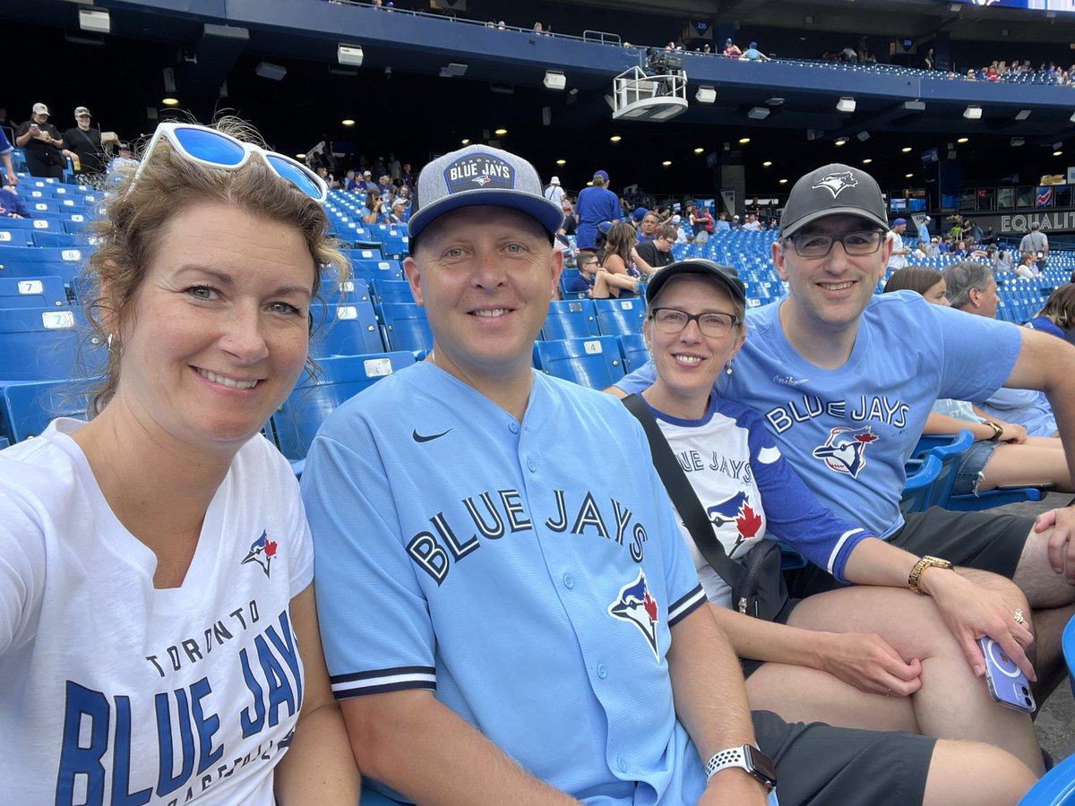 MarloDoman's tweet photo. Hardcore Jays Fans from NL - Go Jays!! #nextlevel @BlueJays https://t.co/kmaH5NR9Uw