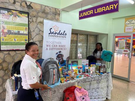 DrCJASmith's tweet photo. If Lindsay Isaacs of @sandalsfdn has not yet received a national award, it’s overdue. She has been a consistent community builder &amp; the hub of almost all of @SandalsResorts’ #CSR activities in the N/Coast. #unsunghero(ine)😉 I’ve seen her in action. @AndrewHolnessJM @patrioticjam https://t.co/71Km65h2pP