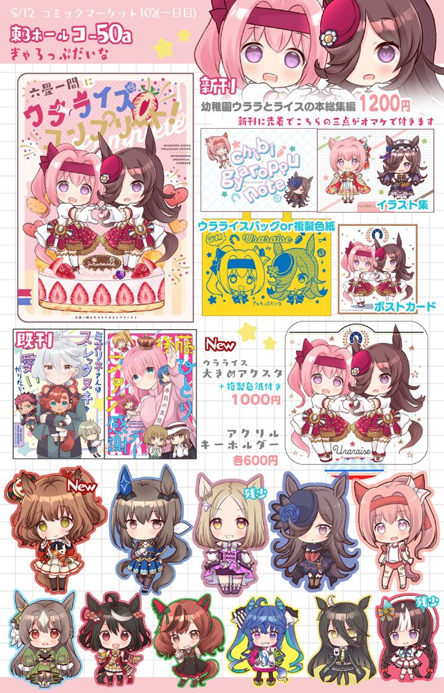 コミケ1日目!☀️ 【東3ホール コ-50a ぎゃろっぷだいな】 お品書きにありませんがぼっちちゃんのアクリルスタンドあります。いっぱい無料配布あるので遊びにきて下さい😊 状況によっては早めに撤収もするかもです