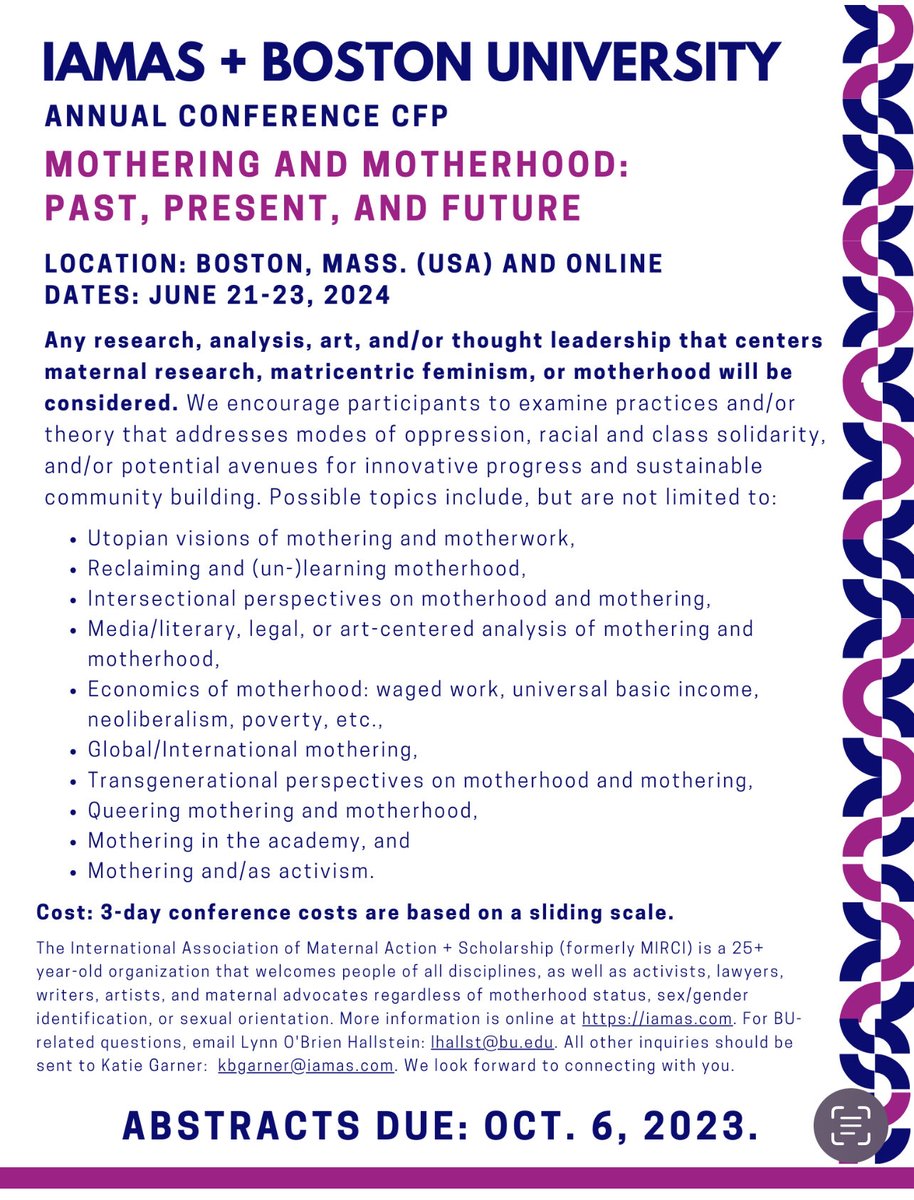 CfP for 2024 conference in Boston and online is ready. Submit your abstract today here: iamas.com/2024-iamas-con…