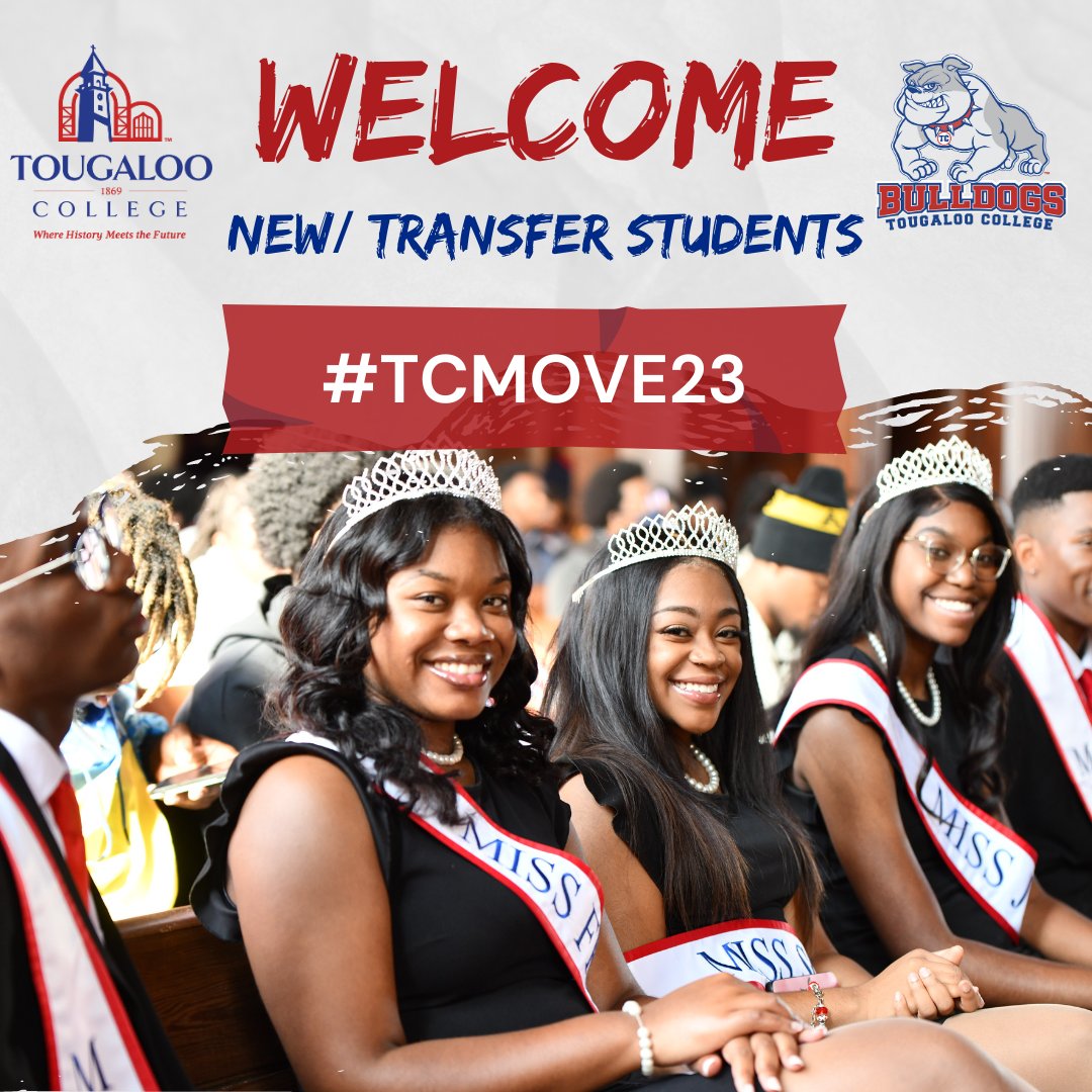Welcome New/ Transfer Students!

We know you will #LoveTheLoo🐶 🦅 

Have questions? Contact The Division of Enrollment and Student Services and visit 
bit.ly/45pv5SM

#ChooseTougaloo💙 ❤️