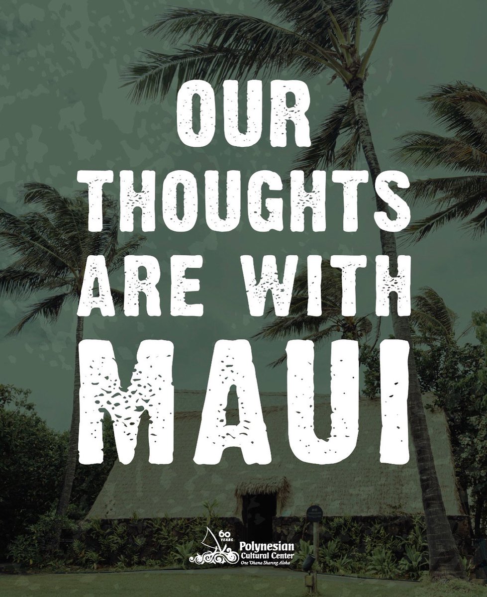 Our hearts are with Maui during this devastating fire, which has displaced thousands and caused immeasurable loss, affecting historic sites, local businesses,
&amp; countless lives. 

We are extending our love &amp; support to Maui and are actively exploring ways to assist at the center.