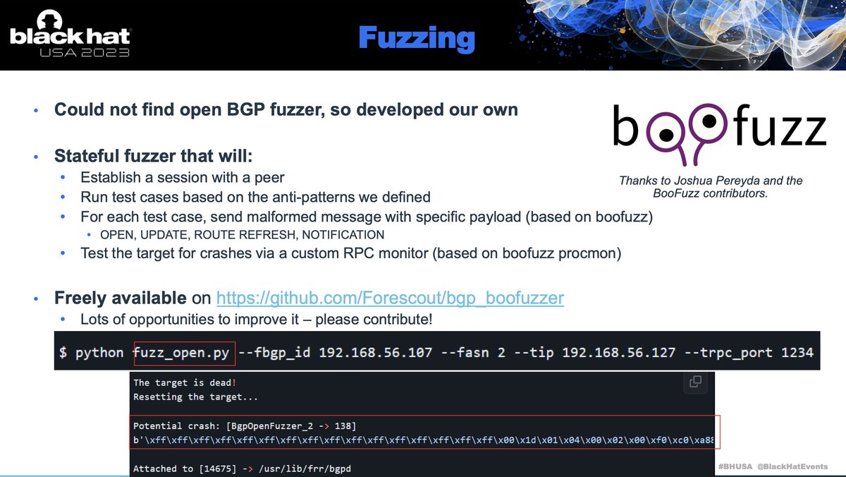 Enno_Insinuator's tweet photo. Route to Bugs: Analyzing the Security of BGP Message Parsing
https://t.co/kn6JxyfTlz [PDF] https://t.co/sP1RdmPMIs