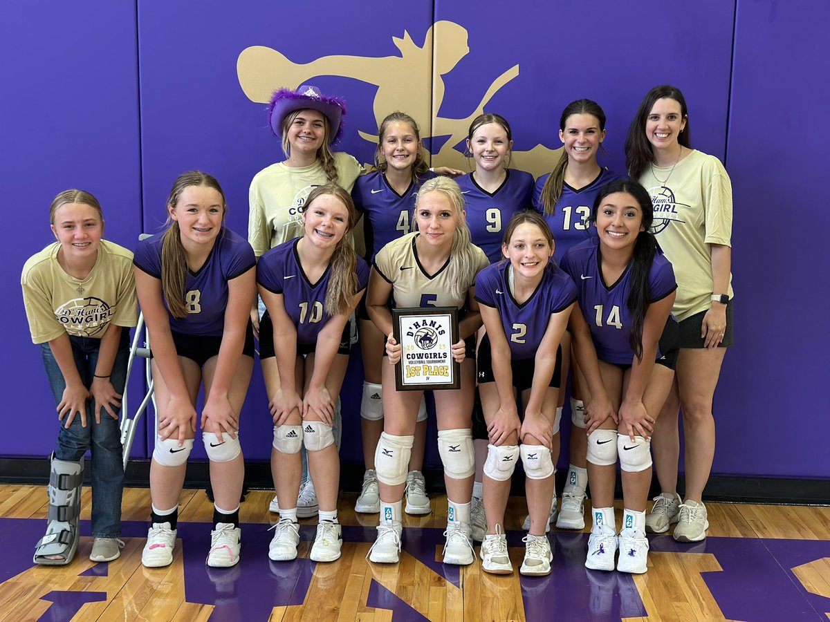 DHanisAthletics's tweet photo. Congratulations D’Hanis Cowgirls JV!

D’Hanis JV Tournament Champions with the victory over Utopia 25-20,25-11. https://t.co/i3MvCV9scu
