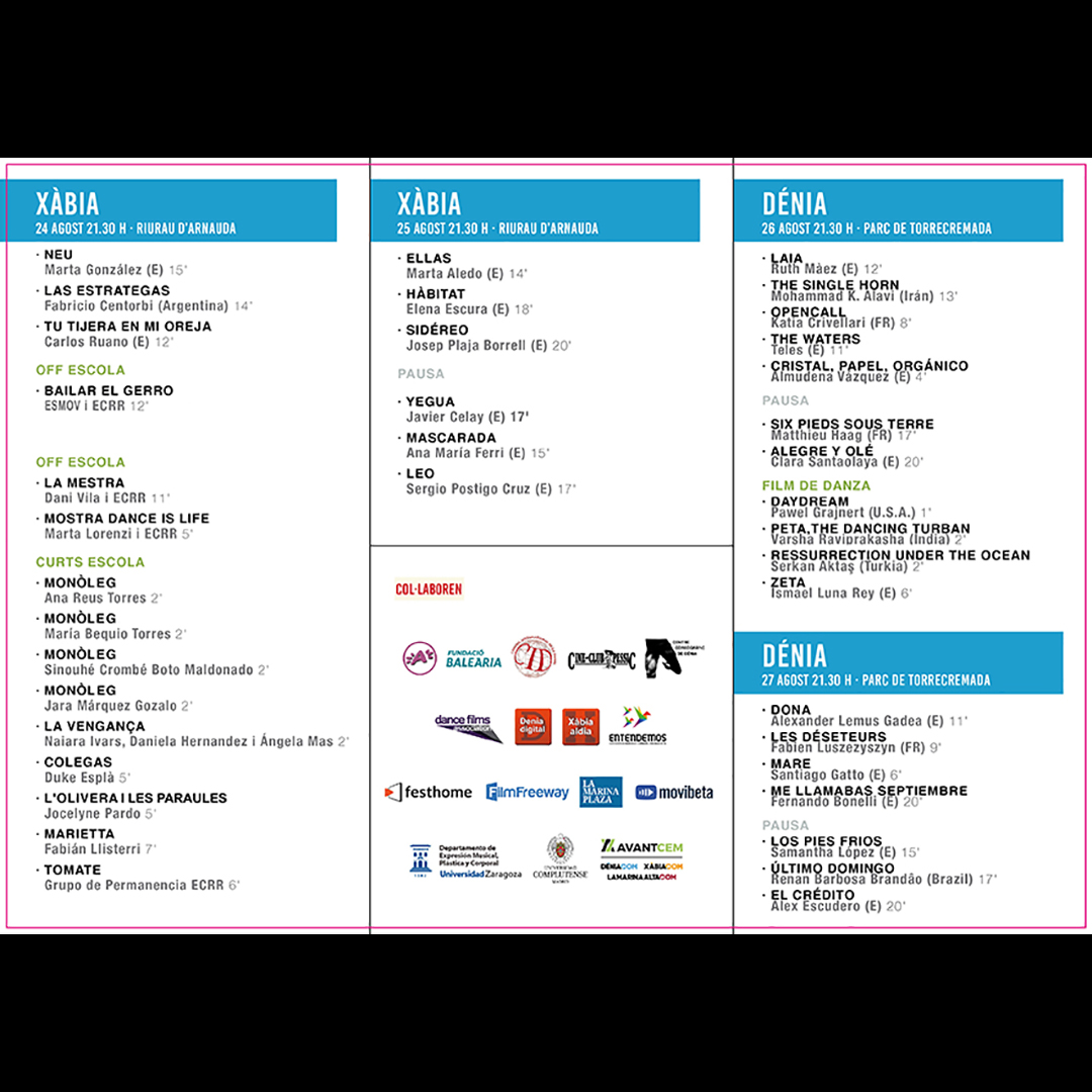 RiurauFilm's tweet photo. Llega un nuevo Riurau Film Festival! 📷📷
Del 19 de agosto al 5 de septiembre viviremos una nueva edición de nuestro festival de cortos al aire libre,  Será en Xàbia/Jávea, Dénia y Jesús Pobre. 📷📷
Seminarios, conferencias y proyecciones.
https://t.co/aHY2ZjxwSl https://t.co/vfK1wQRWw1