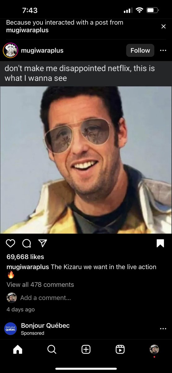 ColombianUnit's tweet photo. @AdamSandler  you’ll be the perfect actor to play kizaru with n a live action adaptation of the anime one piece https://t.co/ZlkJvqK3JN