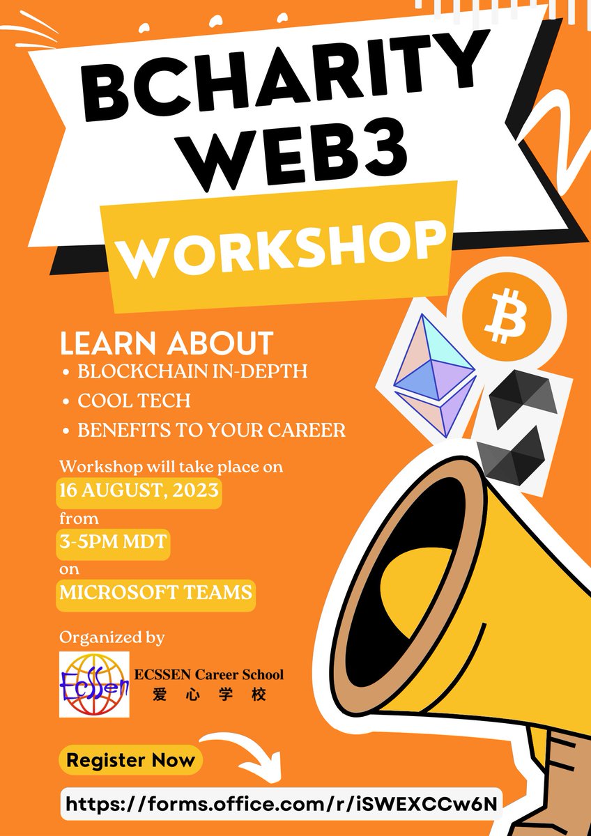 DavidAtBCharity's tweet photo. Remember to register for our workshop to learn about blockchain and Web3! https://t.co/nJWYwxtoMK