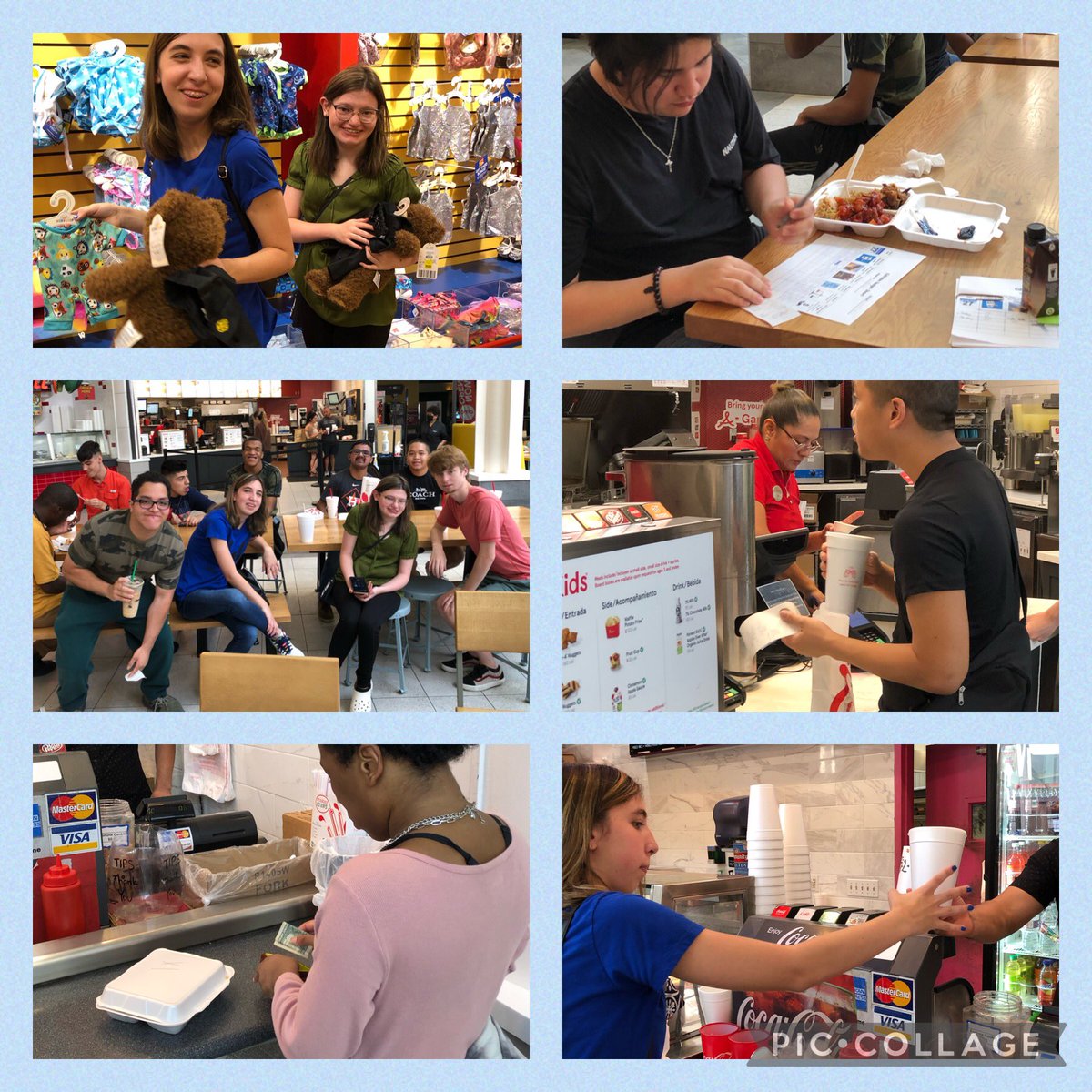 OaksChooseKind's tweet image. Money Management, #MakingGoals & #selfdetermination Mall here we come #CommunityBasedLearning Young adults filled out their expense logs! Staying under budget 🙌🏻@HumbleISD @MOSAIChumbleisd @MarcusAllen1977 @KristenFarley72 @lesliejohnson81 #PostSecondaryTransition🦋#ThisIsJoy
