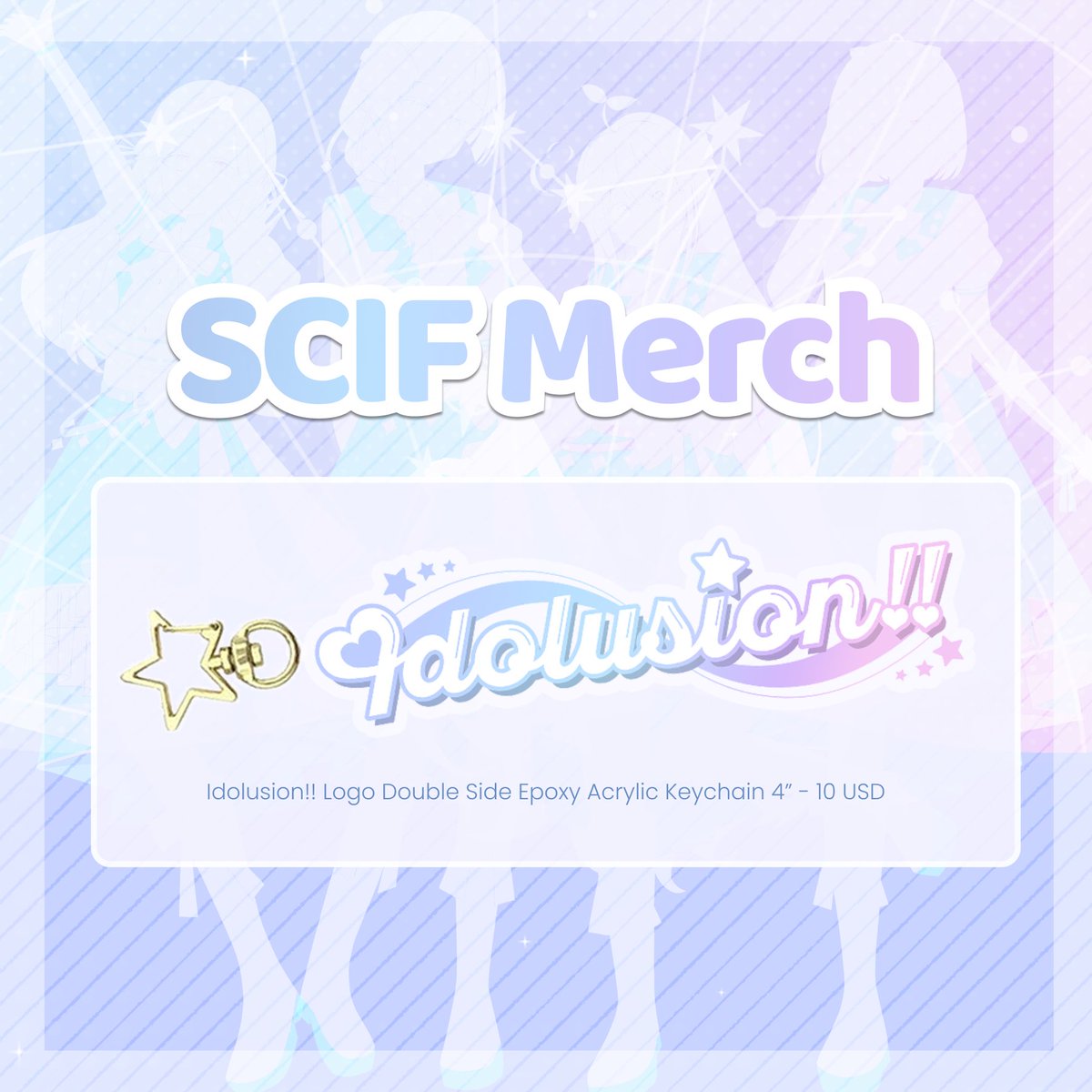 idolusion's tweet photo. 📢 Attention #SCIF2023 Goers! 

We've got some cute merch !! We are located at performance table P10, so come grab an Idolusion Keychain and support our girls at @SCIdolFest !! 🫶 

[ #Idolusion #Vsinger ] https://t.co/mUnoPwu51p