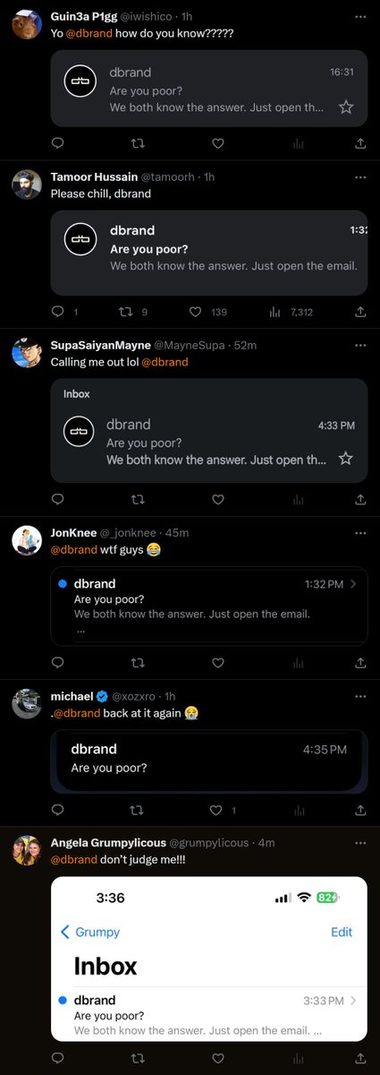 dbrand's tweet photo. email marketing is easy https://t.co/NIzgTdqubp
