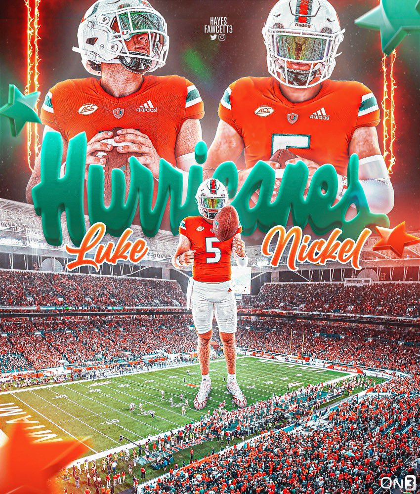 Committed! Go Canes 🟠🟢🙌🏼
<a href="/Hayesfawcett3/">Hayes Fawcett</a>  <a href="/coach_cristobal/">Mario Cristobal</a>