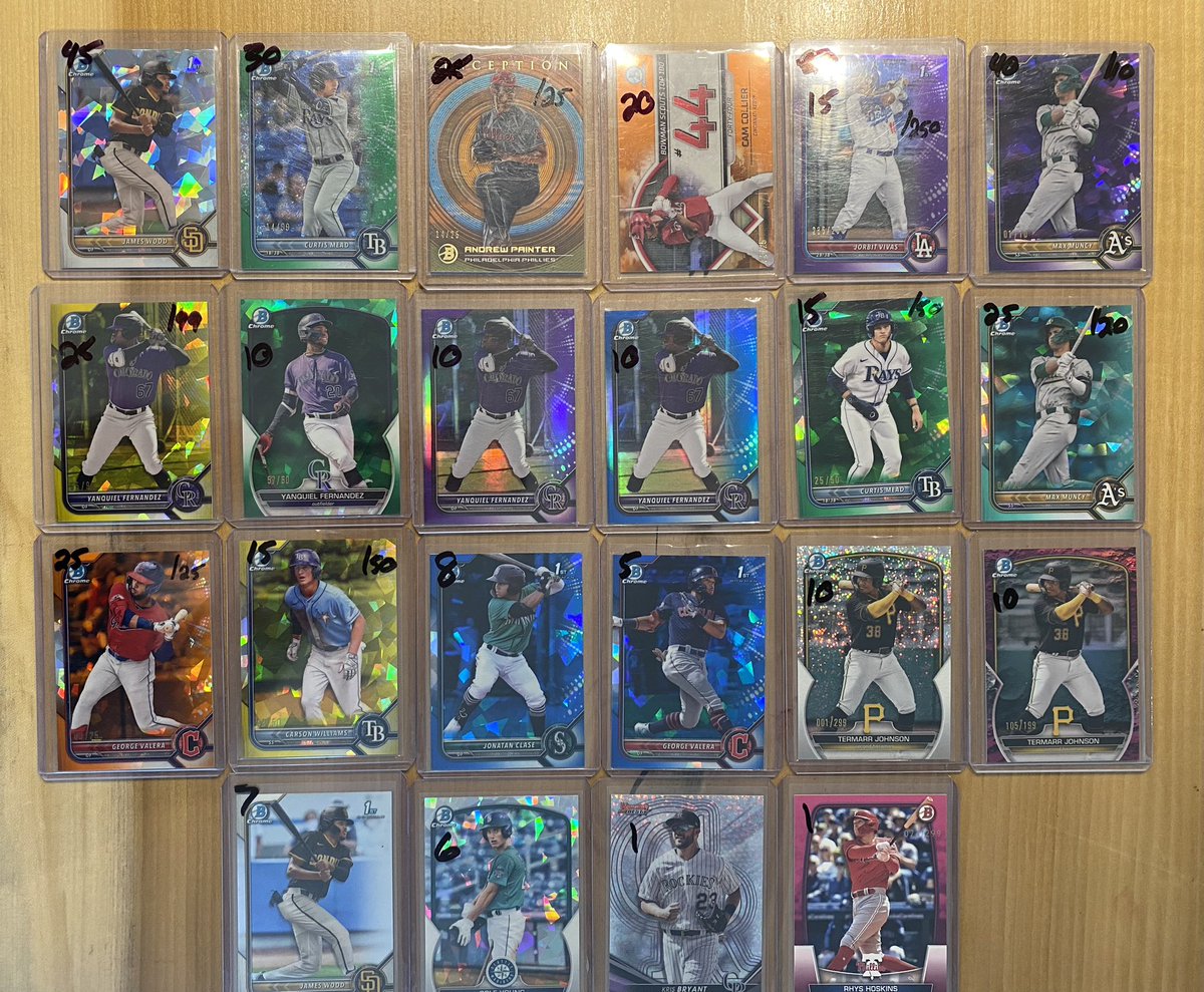 Sale thread...4 pictures below with all prices written on the toploader/sleeve.  Active stackers get priority...i'm relatively firm on prices as these should be priced very fairly.   Feel free to send offers, but i will likely hold off on accepting offers till later in the