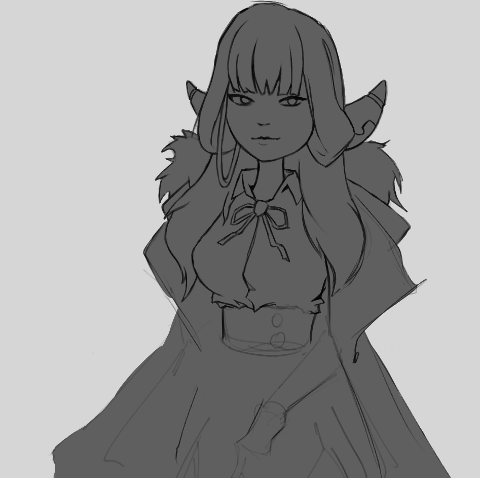 BadQilin's tweet photo. Aru sketch (will not be finished) (she is my favorite Blue Archive character) https://t.co/tIpRwgNV6N