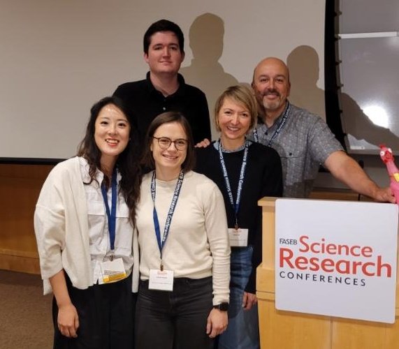 The_Will_Lab's tweet photo. Many, many thanks to @FASEBorg, our various sponsors, and the BEST CONFERENCE TAC TEAM one could wish for (from left): 
Su Hyun Lee &amp; Juliane Grimm (#HMSRC acellerators), Liam Mulholland (AV wizzard). https://t.co/sPemSlNrfK
