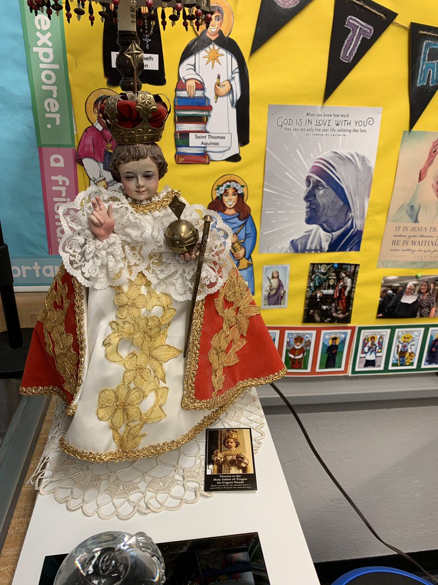 Room110SMM's tweet photo. The class lists have been released! I can’t wait to see my new 3rd graders and their families at Monday’s Open House. The Infant of Prague can’t wait to meet you too! https://t.co/eU5cpGXvT2
