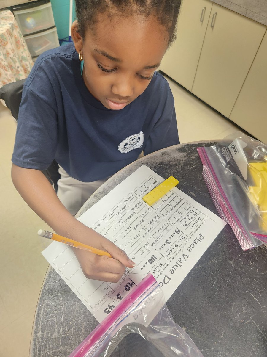 ERD4thgrade's tweet photo. Using  domino's to identify place value! #placevalue #manipulatives @DicksonTigers https://t.co/zJrLyUICgc