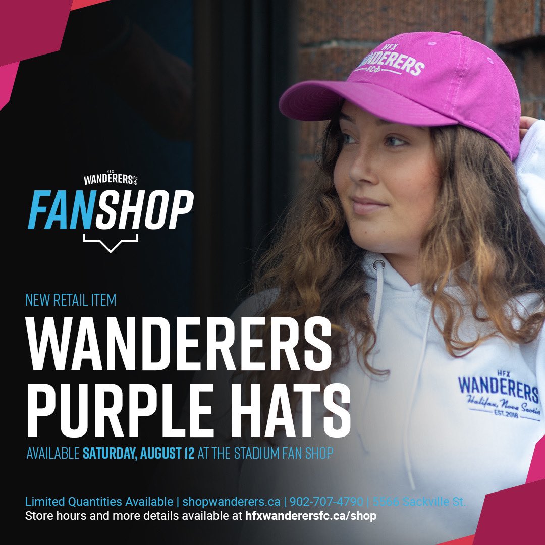 ⚓️ <a href="/NewScotlandCo/">New Scotland Clothing Co.</a> with the 🔥 

Pick up our new Wanderers hats at tomorrow’s match 🧢 

Or shop anytime on our website: shopwanderers.ca

#TogetherFromAways #COYW
