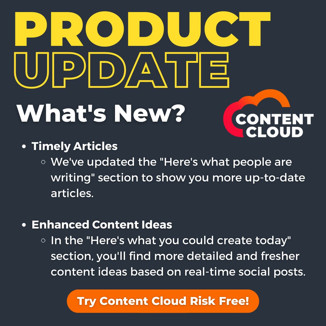 📣 Product Update: We've made improvements to the Discover tool! What's New: Timely Articles and Enhanced Content Ideas. Get started for free at hubs.li/Q01-STMl0

#contentcreators #contentcreator #contentcreatortips #contentcreation #socialmediatools