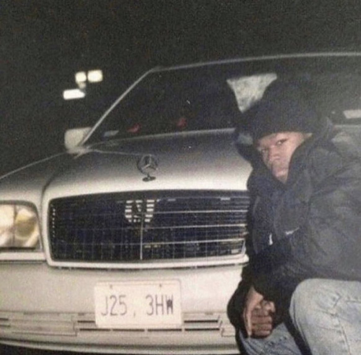 _ValTown_'s tweet image. Curtis “50 Cent” Jackson. “Boo-Boo” South Jamaica, Queens, 1995. 

50 at 19 years old with his first Mercedes, the Mercedes-Benz 400 SEL.