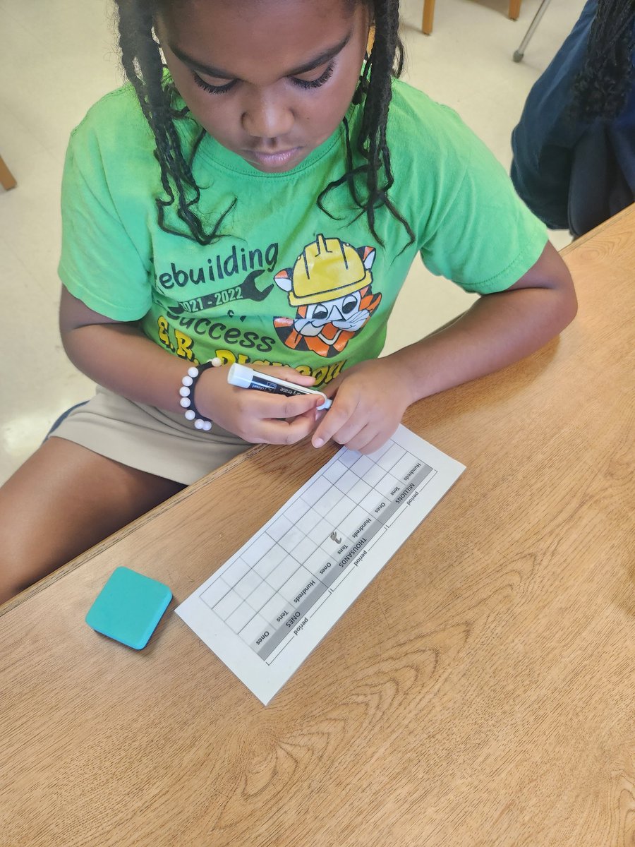 ERD4thgrade's tweet photo. 1st week of school. #engaged #placevalue @DicksonTigers https://t.co/2vXQHsSR0h