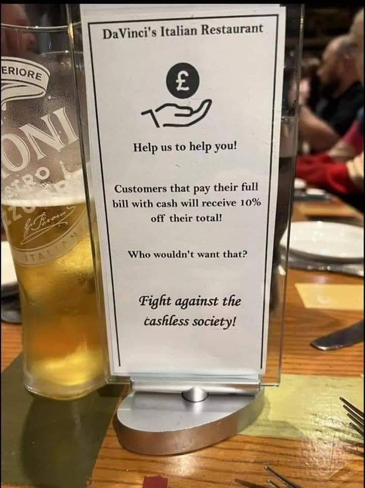 frenz4_evr's tweet image. Let&apos;s make this a trend that goes #viral across the world!  Say no to a #CashlessSociety. We all have right to #Transact in #PRIVATE #Resist #Retweet #ResistanceUnited 
#PrivacyRights 
#NWO #WHO #CBDC #GlobalCoin #freedom