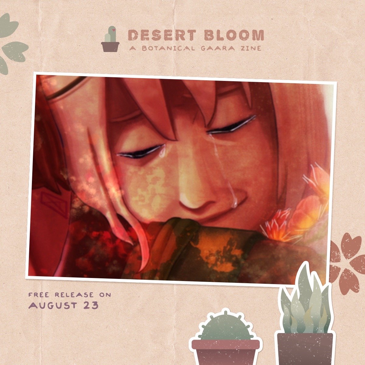 GaaraZine's tweet photo. 🪴 Zine Preview 🪴

📷 Art by: https://t.co/b8trSWgZk0

Zine releases on August 23 https://t.co/ezDf9WVCHR