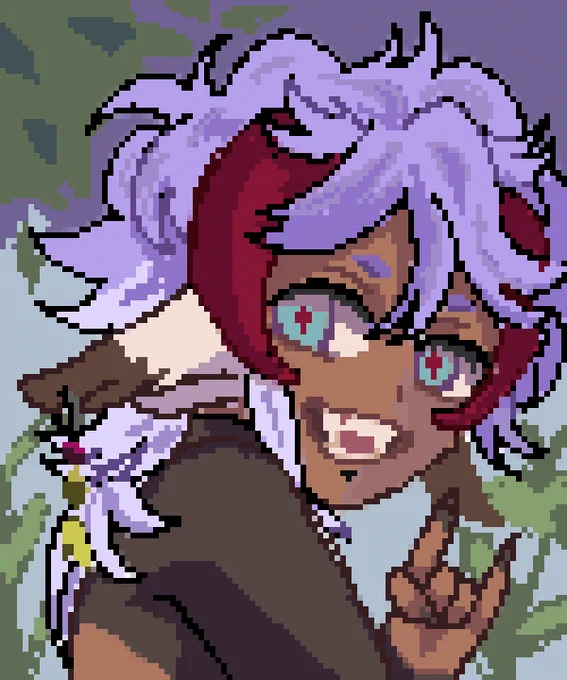 algumas pixel art que fiz para praticar, com ocs de amigos do facebug