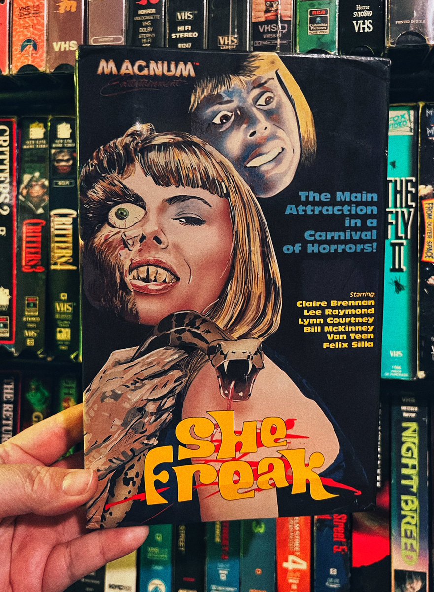 New She Freak shirt from pallbearer_press on IG, I love this movie!  

#shefreak #vhs #horror #tshirtcollection #vhscollection