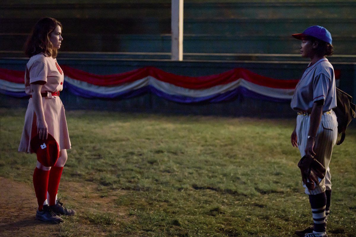 RFDPeaches75's tweet photo. Happy birthday, A League of Their Own! This show has brought in a whole new generation of fans, honorably portrayed history as authentically as possible, and literally saved some lives along the way. Thank you, @LeagueOnPrime ! #OneYearofLeague #ALOTO #ToTheFive https://t.co/YuOJRKZons