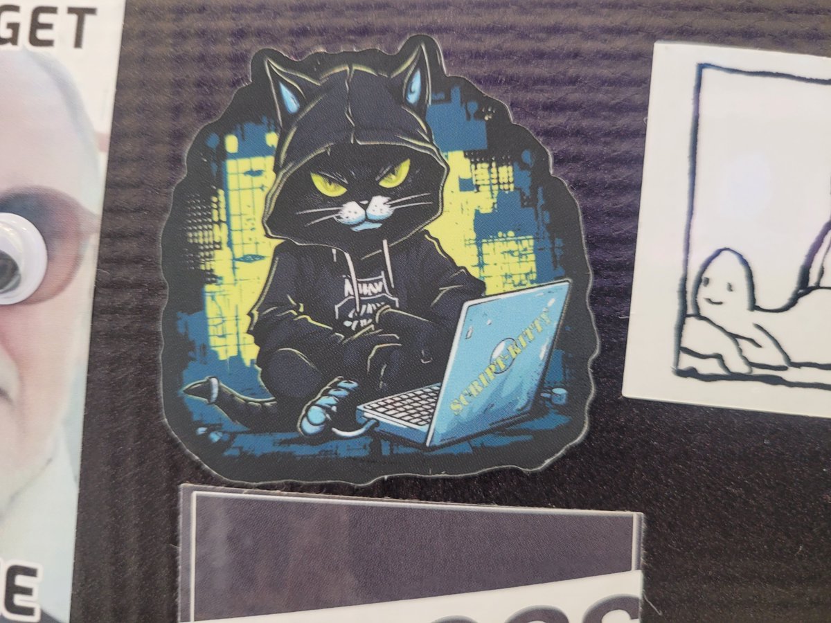 ridingonchrome's tweet photo. made a sacrifice to the #defconstickerwall @463n7_57 represent #scriptkitty https://t.co/oIyWoBEbpk