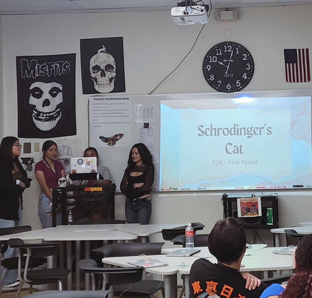 MrSifuentes555's tweet photo. Today #TOK students explained how the concept of faith exists in Natural Sciences and Mathematics with Schrodinger's Cat and Pascal's Wager. @AHSGoldenEagles @IbAndress @iborganization #theoryofknowledge https://t.co/lo0fhHAL0a