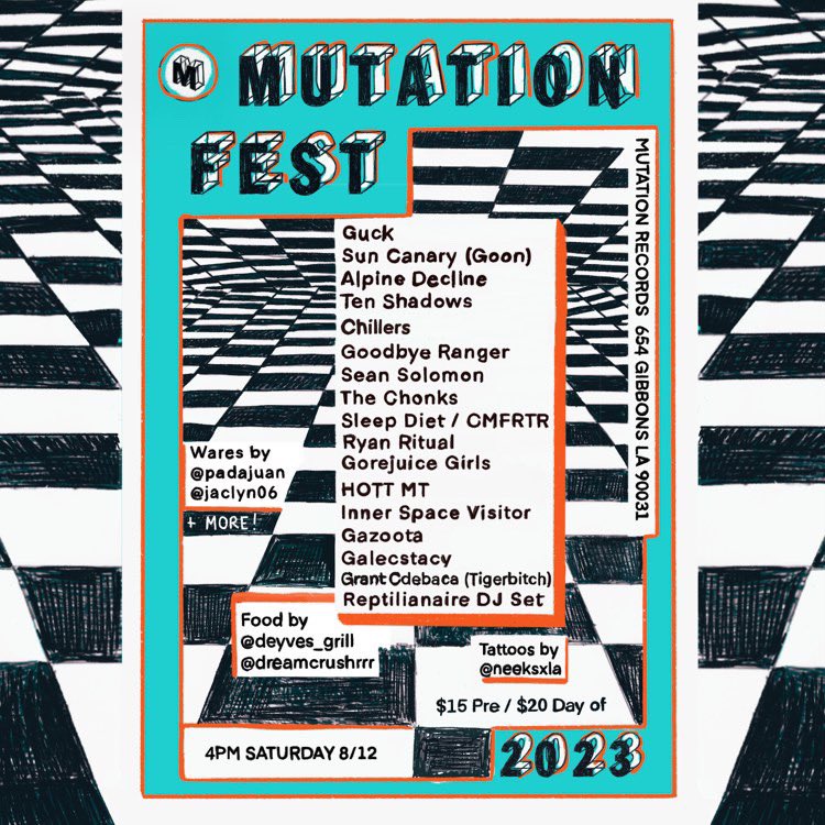 Saturday Night at Mutation Records in Los Angeles for Mutation Fest! Show at 4pm, Goodbye Ranger at 7 (inside stage) #shoegaze #dreampop #ethereal #noise
