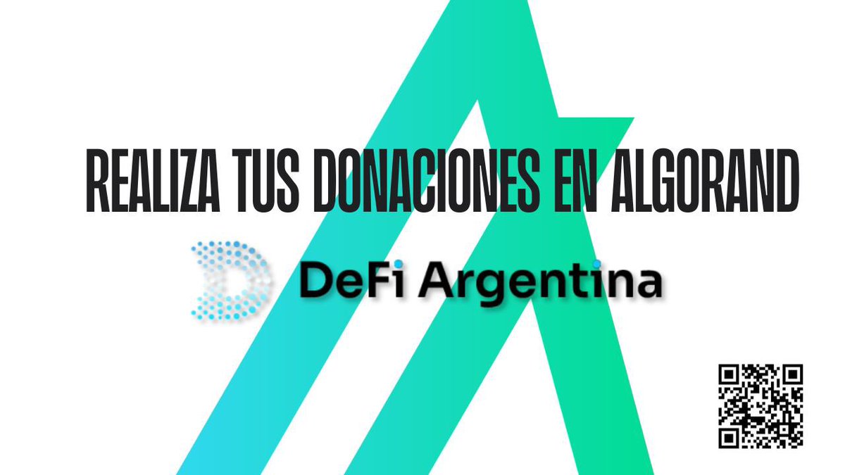 #Blockchain nació con un propósito, mejorar la comunidad y crear mejores casos de uso

Gracias a <a href="/DefiArgentina/">DeFi Argentina</a> hoy podemos donar a decenas de comedores infantiles sin intermediarios o burocracia 🇦🇷

Desde <a href="/AlgoFoundation/">Algorand Foundation</a> estoy muy feliz de poder acompañarlos ♥️ 

Con <a href="/Algorand/">Algorand Technologies</a>