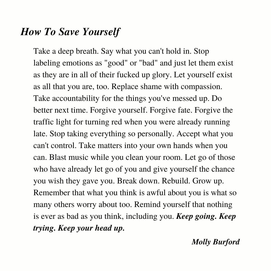 ThoughtCatalog's tweet photo. How To Save Yourself: https://t.co/j2QSzSjJDK