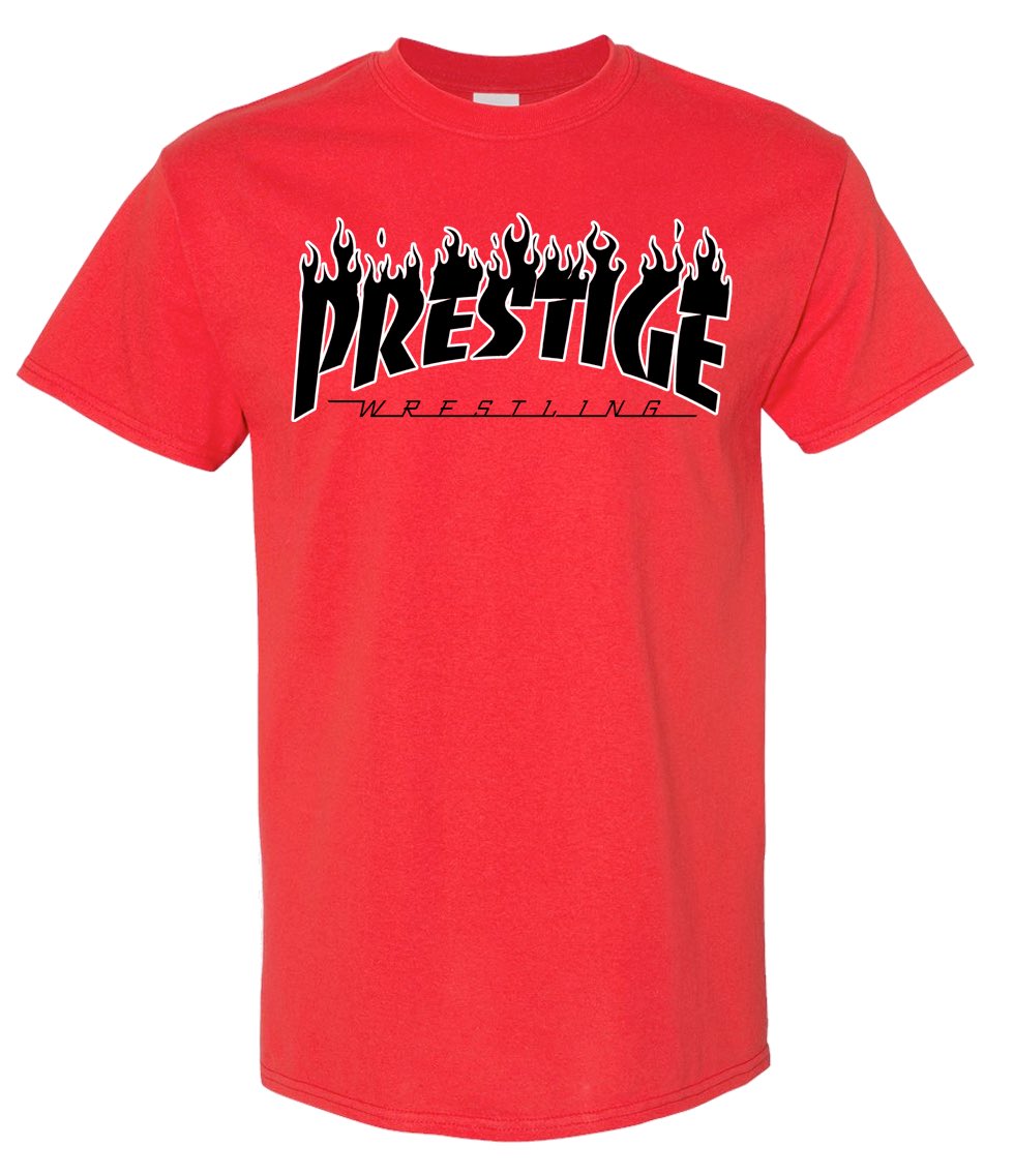WrestlePrestige's tweet photo. New shirts available at #PrestigeRoseland 6!
Limited quantities, might drop a pre-order link for y’all soon tho. https://t.co/yRLx7tyZaY