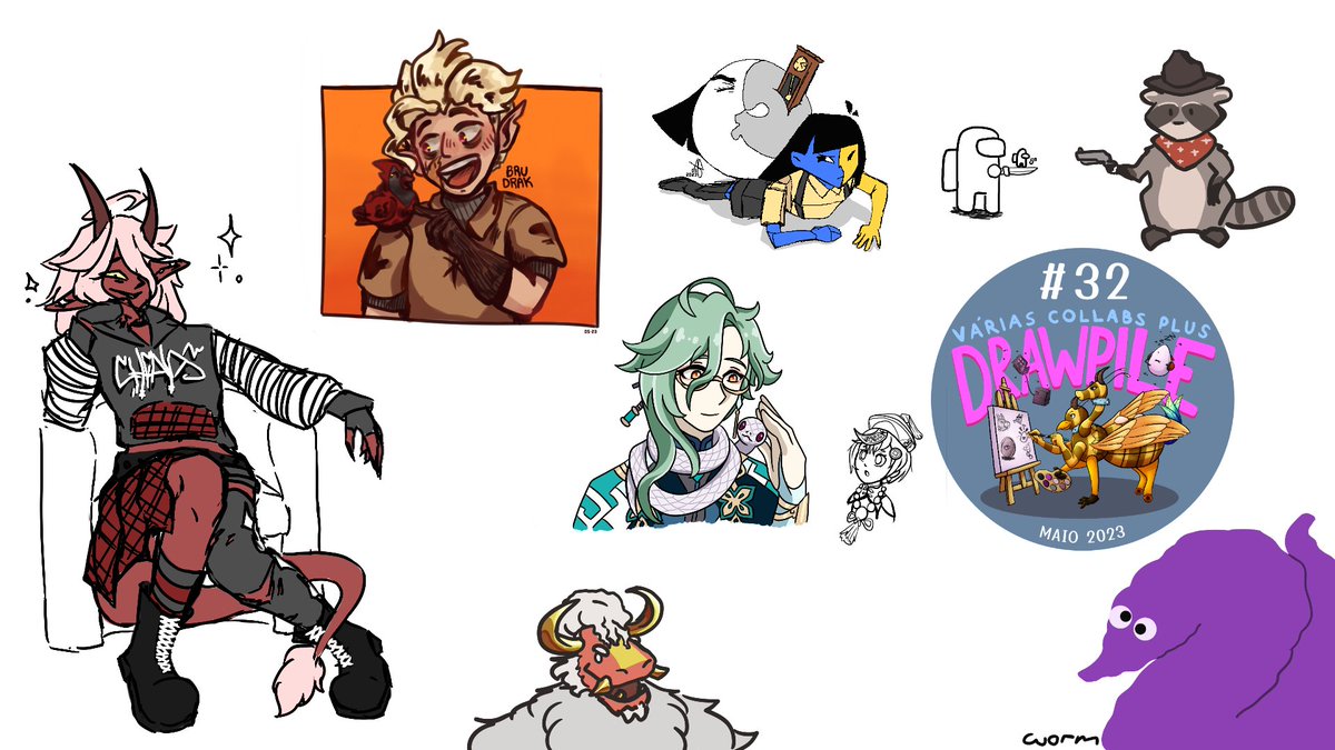 VCollabsPlus's tweet photo. Opa, drawpile está de volta?? 👀 

E os participantes são: 
@The_Kirakira, @brudrak, @Andre_APM, @Cehamato e @TBecheli! https://t.co/Hz0C4mWNk1