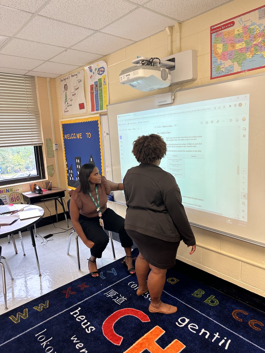 CallMeDrB's tweet image. @patterson_a1 may be teaching reading this year, but she said that she must learn the same math that her Champs will learn too!  3rd grade collaboration at its best! @ImLHowell and @cooketrFCS, we scored big with these two🎯  #CreatingChampions @DrTamaraCandis @SmithTeaches2