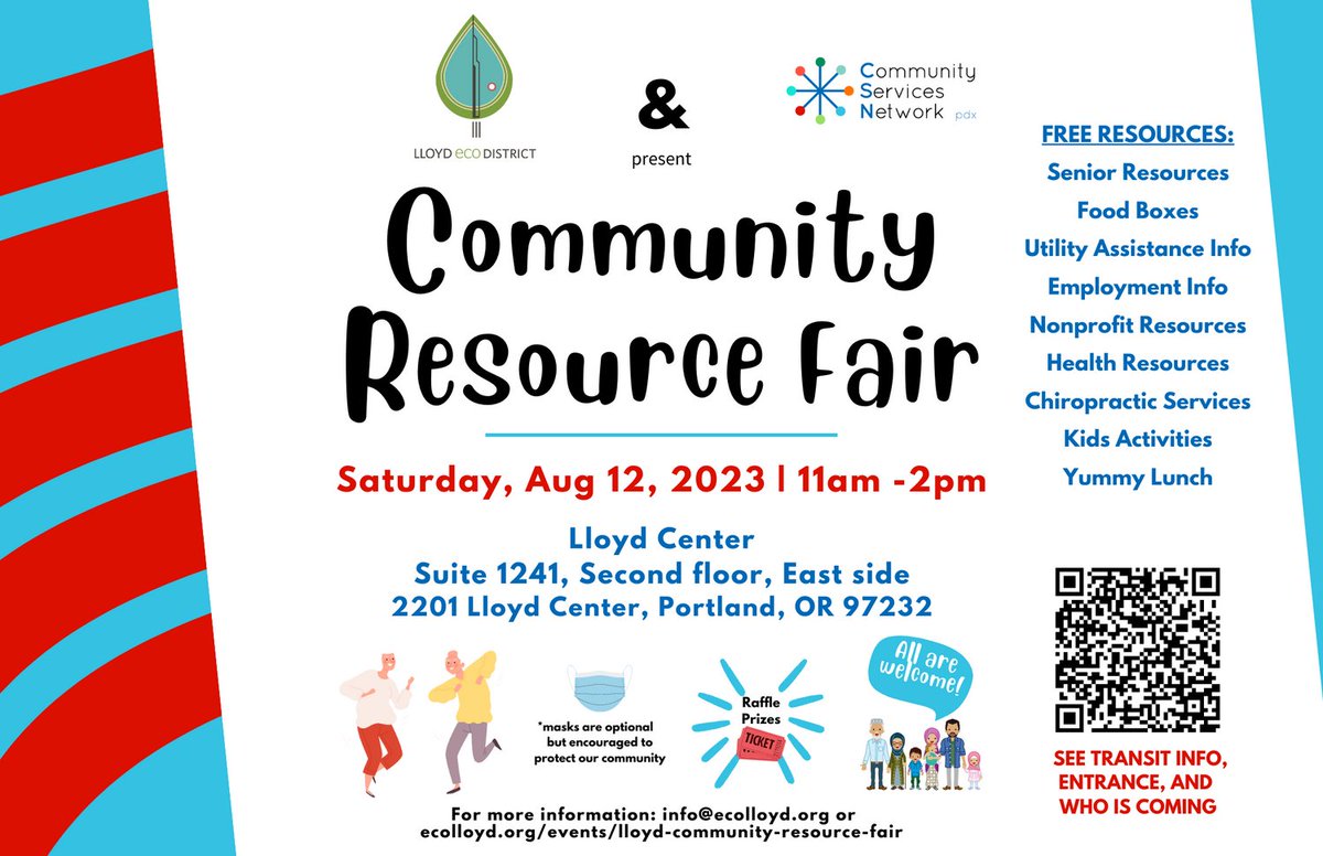 Take transit to the Community Resource Fair tomorrow, Saturday, August 12 at Lloyd Center. You'll be able to get information on topics including utilities/bill payment assistance, energy efficiency rebates, legal aid, health and wellbeing, and more! 

You can also visit the