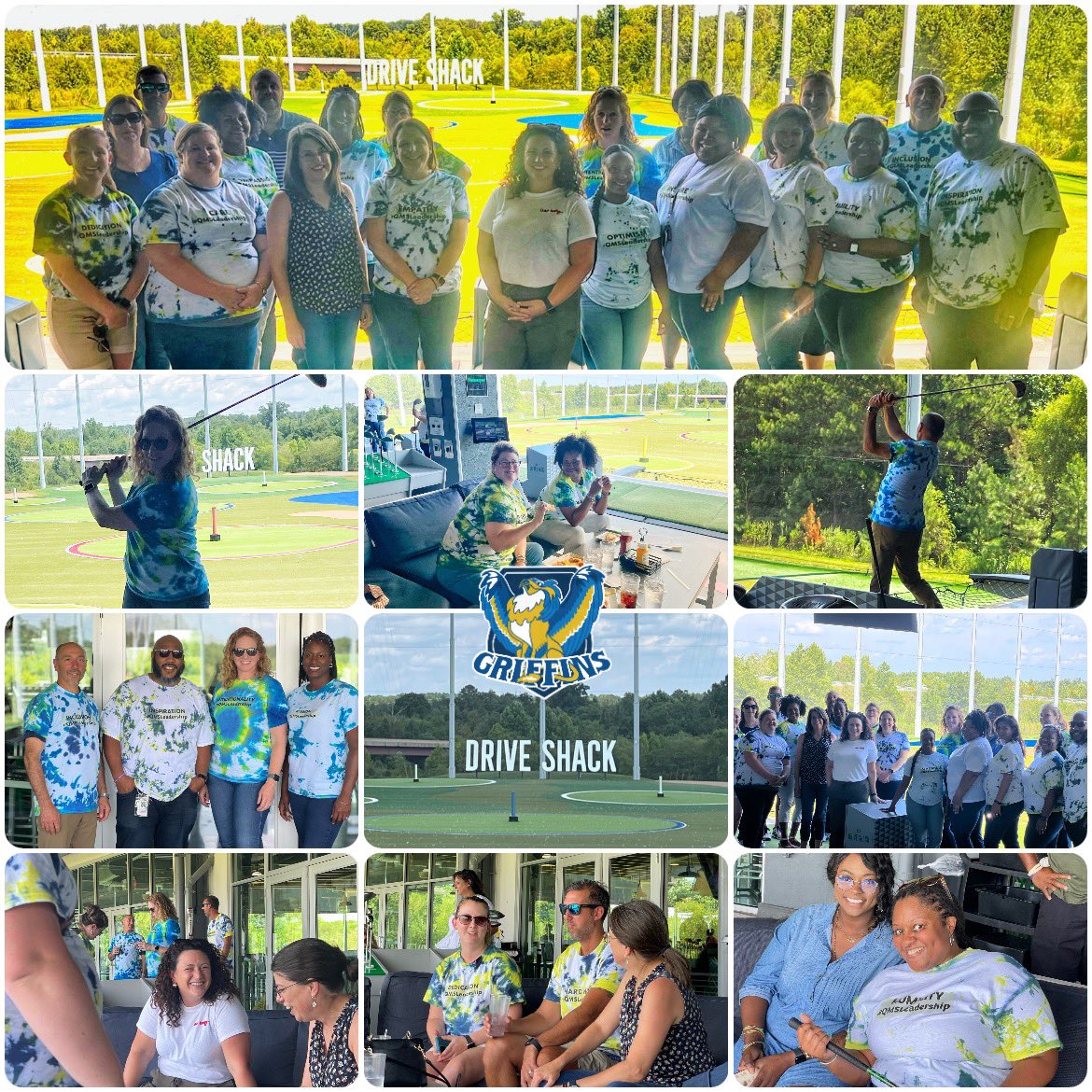 RobertLStevens's tweet photo. Out “clubbing” with the @QMSGriffins leadership team after a week of planning, learning, and prepping for the school year.
#AbovePar #WeAreQMS https://t.co/2MS7eudHpb