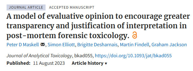 ToxBrigitte's tweet photo. Several forensic disciplines are moving towards Bayesian or interpretive reporting. What about forensic toxicology? 🧐 I've had the pleasure to sketch what this could look like in our field with @foetalgod. Fresh out and ⭐️free⭐️ in @JAnalyticalTox: https://t.co/8TR9ZM1Lt5 (1/3) https://t.co/BUSgfjVixv