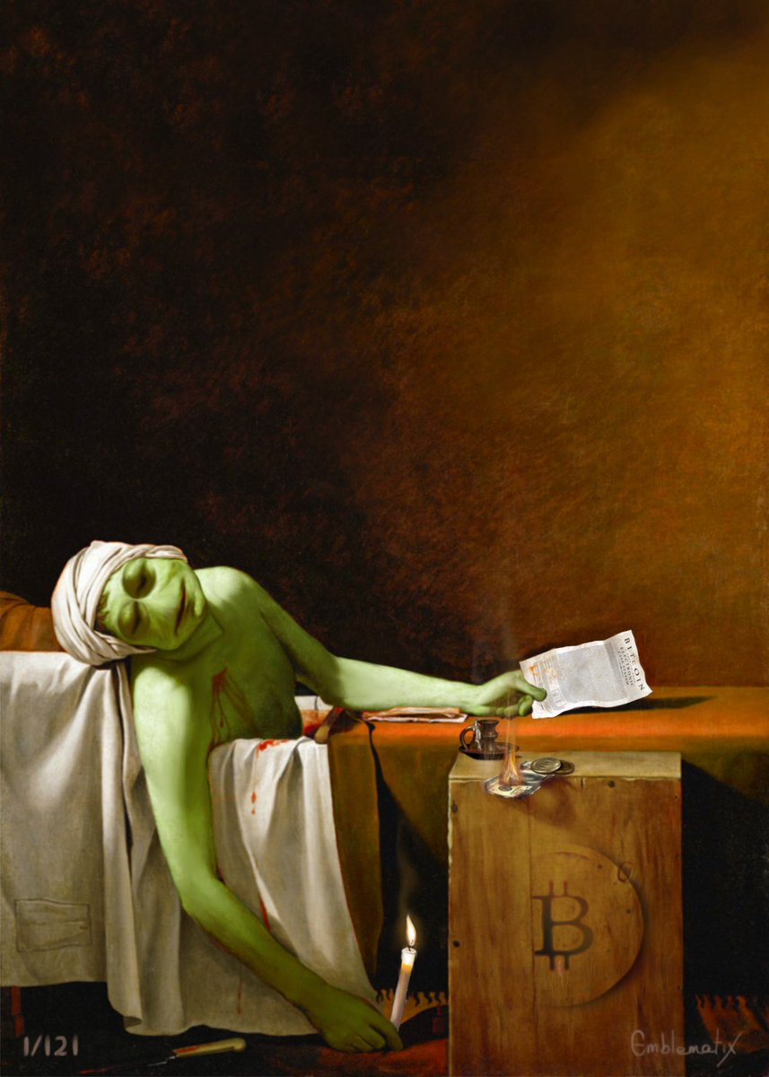 Proud to Present 

DEATHOFFIAT 

Part of the Orange Series 15 - Card 18 
<a href="/FAKERARES_XCP/">🐸🐸🐸FAKE RARES🐸🐸🐸</a> 

Every meaningful revolution requires a sacrifice.  DEATHOFFIAT pays tribute to this paradigm shift and the changing of the guard. 
Ushered by the invention of the most powerful and