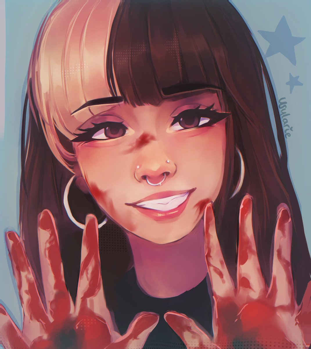 usulariee's tweet photo. @sillyabtspiders Hypnotised me into drawing real noses instead of silly anime girl ones https://t.co/2x8N44fdpV