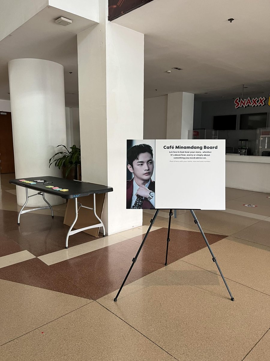 Are you guys ready? 

You can write your warm messages for Seo In Guk here in our Cafe Minamdang Board. 🫰

Tickets are still available at :
ticketnet.com.ph/events/detail/…

#SeoInGukinManila