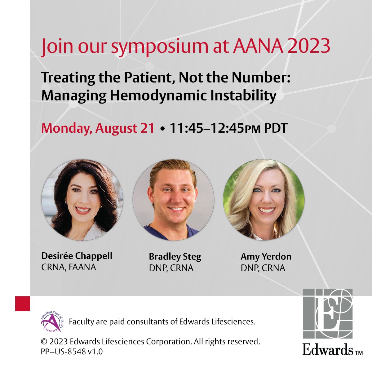 edwards_care's tweet photo. Don’t miss our symposium at #AANA2023 to hear strategies on assessing, predicting, and treating hemodynamic instability that improves postoperative recovery. #MedEd Register now: https://t.co/5ZdEmaggdM https://t.co/bjvR3etGIl